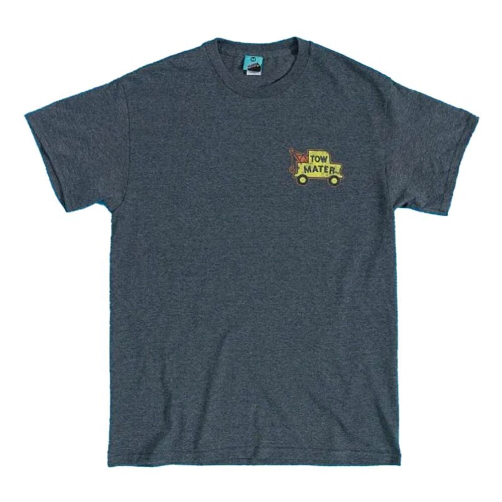 Cars Unisex Adult Towing And Salvage Tow Mater Back Print T-Shirt / Charcoal